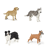 Lot Vert - Lot de 5 Figurines - Chiens de collection - Papouille