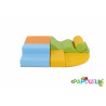Tapis de réception en mousse pvc 200 x 200 x 4 cm avec velcr - Papouille