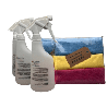 Lot de 9 microfibres 40x40cm + 3 pulvérisateurs 600ml - Papouille