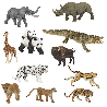 Lot n°4 11 figurines animaux sauvages (figurines papo) - Papouille