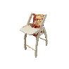 Chaise haute en bois pour poupée - Papouille
