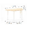 Trapezoidal Table Owlaf 120 x 60 cm. incl. height-adjustable - Papouille