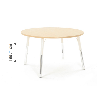 Round Table Owlaf 120 cm. incl. height-adjustable metal legs - Papouille