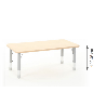 Rectangular Table Owlaf 120 x 75 cm. incl. height-adjustable - Papouille
