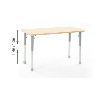 Rectangular Table Owlaf 120 x 75 cm. incl. height-adjustable - Papouille