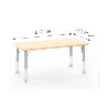 Rectangular Table Owlaf 120 x 75 cm. incl. height-adjustable - Papouille