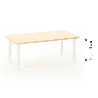 Rectangular Table Owlaf 120 x 75 cm. incl. height-adjustable - Papouille