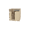 Meuble à langer avec escalier et porte - Papouille