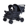 Quadruple Stroller - 4 Children - Black + Rain Cover + Sun C - Papouille