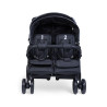 Quadruple Stroller - 4 Children - Black + Rain Cover + Sun C - Papouille