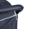 Quadruple Stroller - 4 Children - Black + Rain Cover + Sun C - Papouille