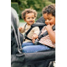 Quadruple Stroller - 4 Children - Black + Rain Cover + Sun C - Papouille