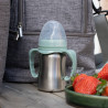 tasse Inox avec anse bec souple silicone - Papouille