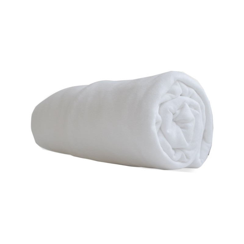 Drap housse jersey 50x100cm blanc - Papouille