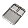 Plateau 3 compartiments - Inox micro-ondable - Papouille