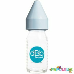 Biberon en verre 110ml avec tétine nn ciel - Papouille
