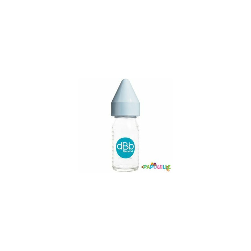 Biberon en verre 110ml avec tétine nn ciel - Papouille