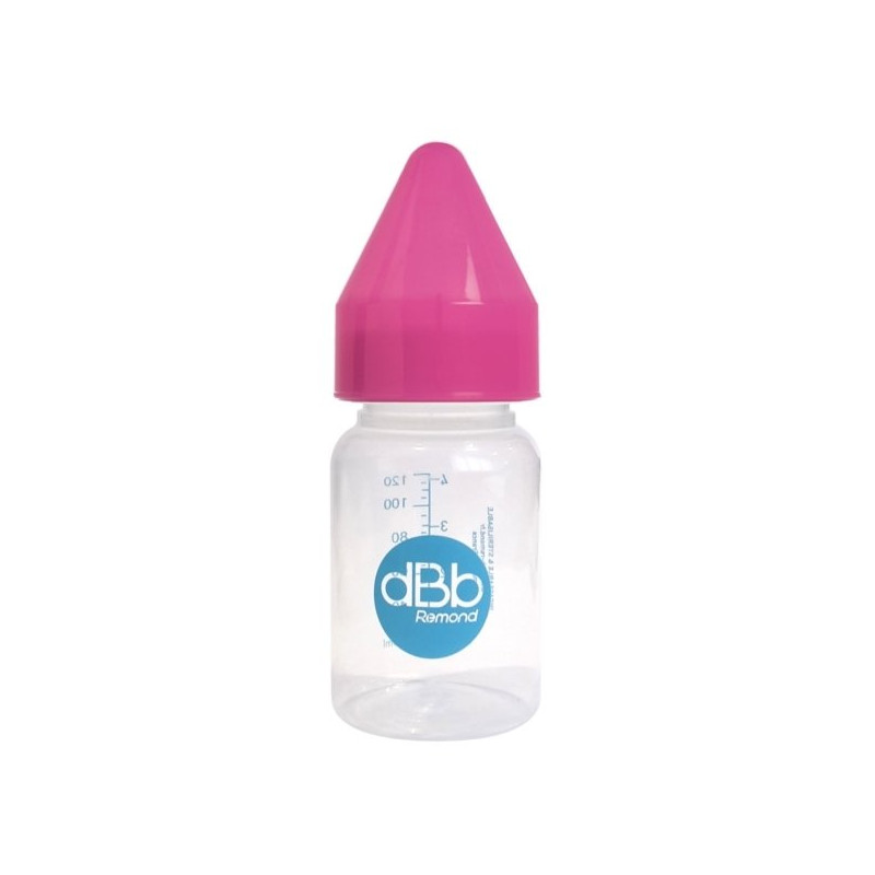 Biberon 120ml polypropylène fuchsia - Papouille