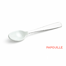 cuillère bébé douce en silicone long manche inox - Papouille