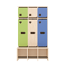 Garde-robe 3 places avec assise - T1 - Papouille