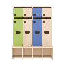 Garde-robe 4 places avec assise - T1 - Papouille