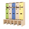 Garde-robe 5 places avec assise - T1 - Papouille