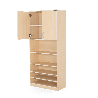 Armoire de rangement 2 portes - Moka - Papouille