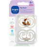2 sucettes silicone 6+ mois - MAM Perfect - Papouille