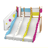 Structure de jeux 3 toboggans H 114 cm - Tobo'Gliss fixation - Papouille