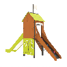 Structure de jeux Grimpinat - Fixations courtes - Papouille