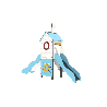 Structure de jeux Mer Tonnerre - Fixations courtes - Papouille
