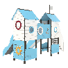 Structure de jeux Mer Thalassa - Fixations courtes - Papouille