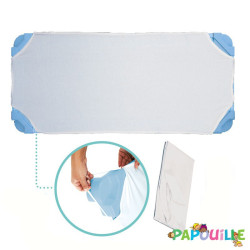 Drap housse plateau pour couchette poly-coton 131x58cm blanc - Papouille