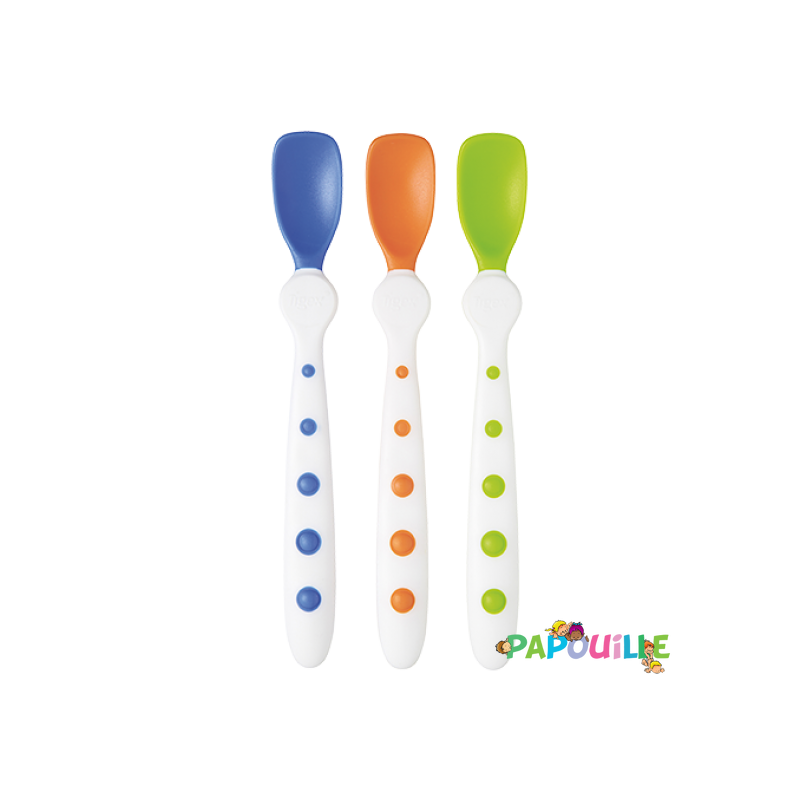 Lot de 3 cuillères ergonomique - hygiéniques - Papouille