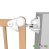 Barrière de sécurité portillon enfant amovible 73-110cm natu - Papouille