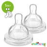 2 tétines bébé débit lent air flex 1 mois + - Papouille