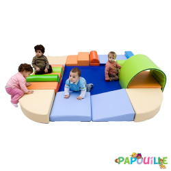 Kit grand parcours d'obstacles en mousse pvc 20 modules - Papouille