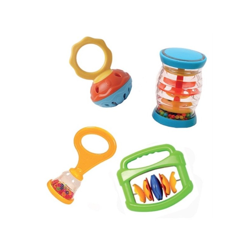 Coffret hochet musical bébé carnaval - Papouille