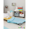 Couverture polaire microfibre turquoise pour couchette 75 x  - Papouille