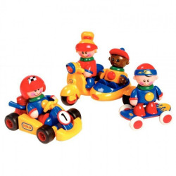 Lot de 3 véhicules et 4 personnages "les copains en balade" - Papouille