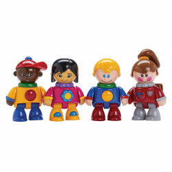 Figurines articulées les 4 copains d'école ( tolo ) - Papouille