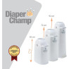 Poubelle à couches bébé 50 couches diaper - Papouille