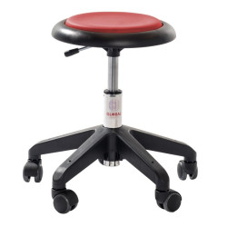 Tabouret rembourré réglable en hauteur Micro simili-cuir Rou - Papouille