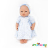 Poupée corps dur sans cheveux 30cm européenne robe bleu - Papouille