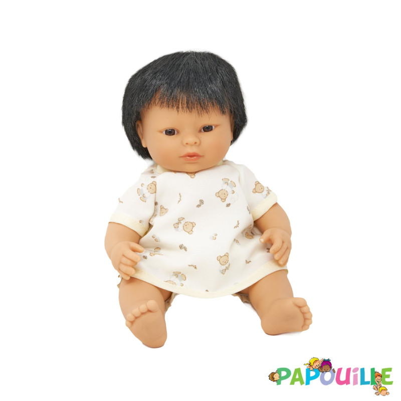 Poupée corps dur avec cheveux 30cm asiatique - Papouille