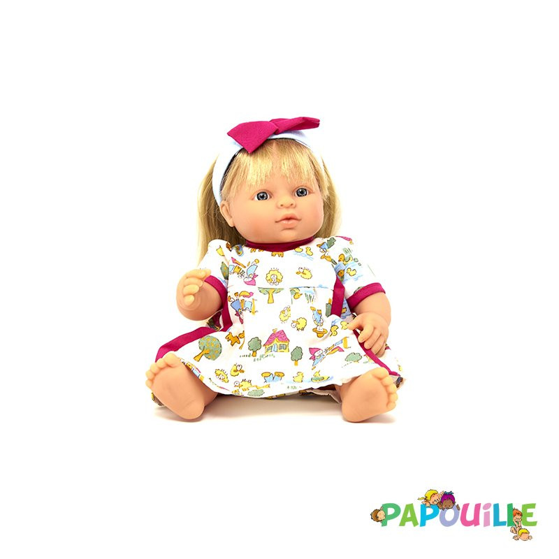 Poupée corps dur avec cheveux 30cm européenne - Papouille