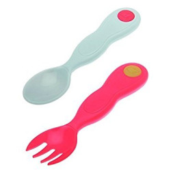 Set 2 couverts bébé d'apprentissage ergonomique - Papouille