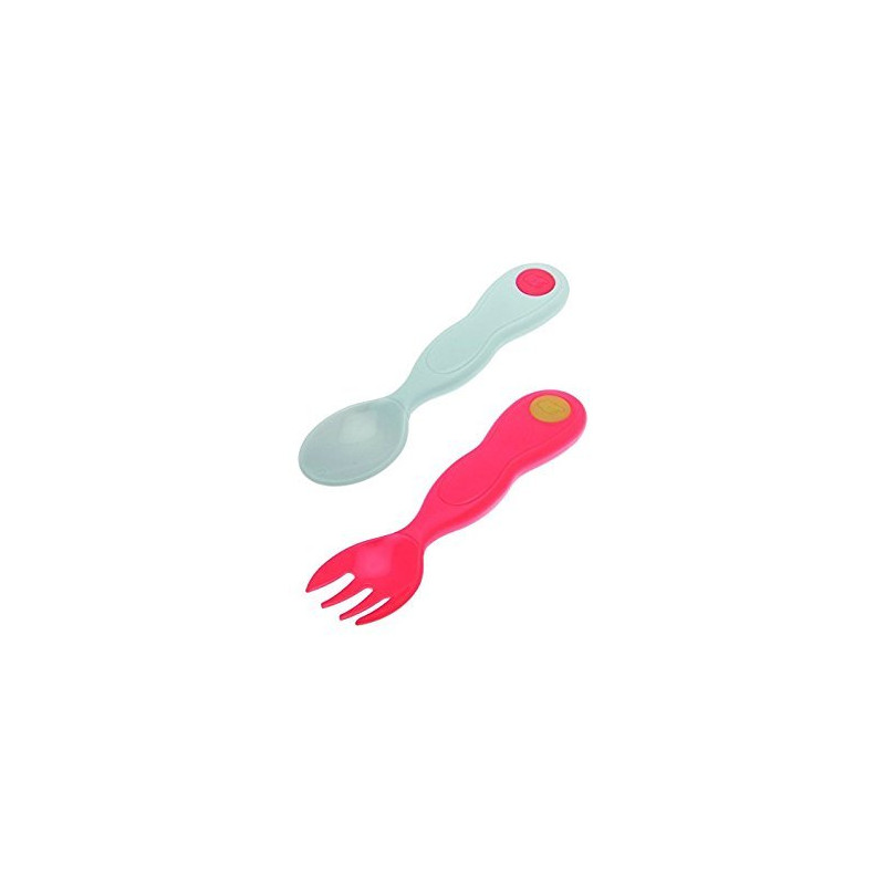 Set 2 couverts bébé d'apprentissage ergonomique - Papouille