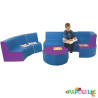 Ensemble 7 modules avec canapé, sièges et table en mousse pv - Papouille