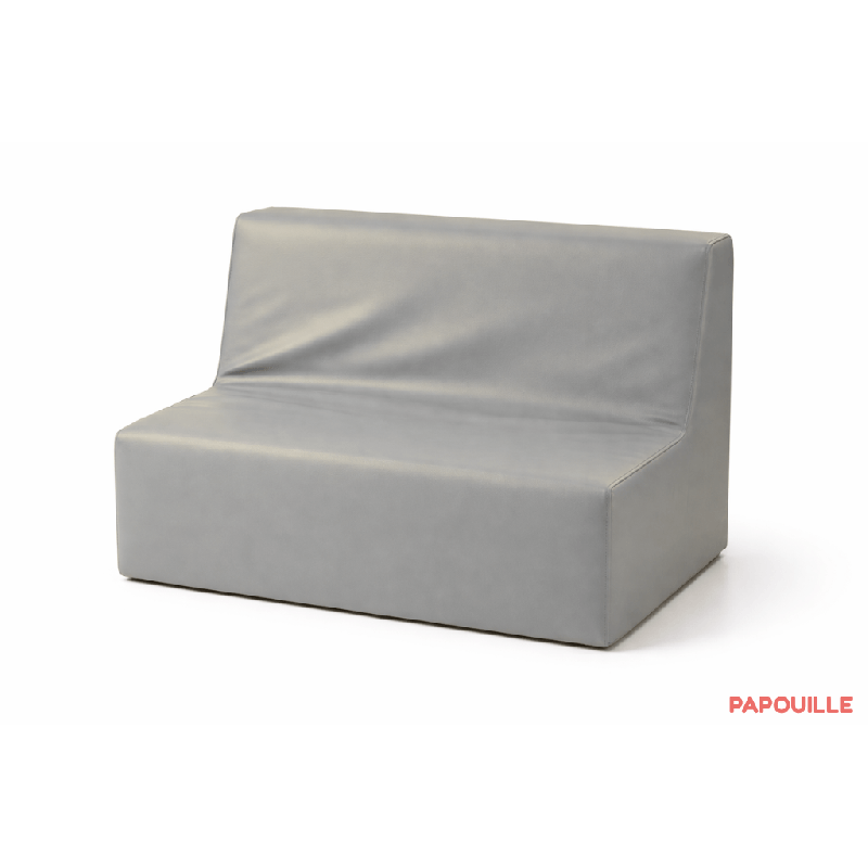 Banquette enfant 2 à 3 places en mousse pvc h. 25cm bleu can - Papouille